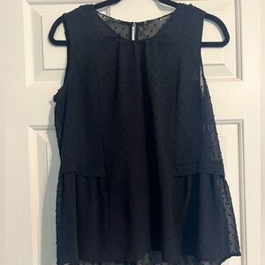 JCrew Sheer Black Tank Top